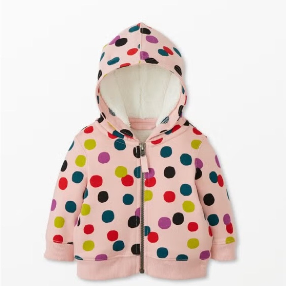 Hanna Andersson baby polka hoodie Size 12-18 months